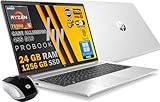 HP Probook 455 G10 Notebook Silber aus Aluminium, RAM 24 GB, SSD 1256 GB, FullHD Display 15,6 Zoll, Cpu Amd Ryzen 5 7530U mit 4,6 GHz, Fingerprint, Win11 Pro, WIFI-Maus