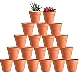 Nursery pots 20 Stück 3in (7.6 cm) Mini-Blumentopf mit Entwässerungsgerät, Sukkulenten-Pflanzentopf, Tante im Heimbüro, Fensterbank, Hochzeitsdekoration