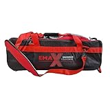 EMAX | Triple Tote – Bowling-Ball-Tasche | Bowlingtasche für 3 Bowlingkugeln | Drei-Ball-Bowling-Tasche | Zum Rollen | Ohne Schuhfach (Schwarz/Rot)