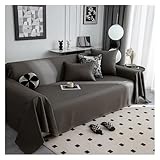 HDKAH Wasserdichter Sofabezug aus Kunstleder, Chaiselongue-Schonbezüge, Sesselschutz, Couchbezug for Wohnzimmer(Brown,180x260cm)