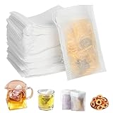 500 Stück Teebeutel für Losen Tee, 7 X 9cm Teefilter für Losen Tee mit Kordelzug Teefilter Papier Teebeutel Zum Selbstbefüllen Tea Bags für Tee Obsttee Teeblumen Gewürz Kräuterpulver Kaffee