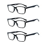 Suertree Feder Scharnier (3 Pack) Lesebrillen Sehhilfe Augenoptik Brille Lesehilfe für Damen Herren von 1.0X BM151