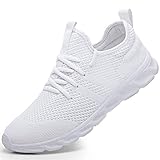 Damen Laufschuhe Turnschuhe Sportschuhe Sneaker Running Tennis Schuhe Freizeit Straßenlaufschuhe Fashion Leichtgewichts Atmungsaktiv Walkingschuhe Outdoor Fitness Jogging Sportsschuhe Weiß 40 EU