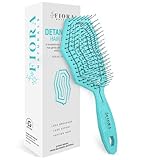 Fiora Naturals Haarentwirrungsbürste, 100 % biologisch, mit ultraweichen Borsten, gleitet mit Leichtigkeit durch Verfilzungen – für lockiges, glattes Haar, Damen, Herren, Kinder, Kleinkinder, nasses