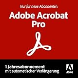 Adobe Acrobat Pro | PDF's erstellen, bearbeiten, signieren und teilen |1 Jahresabonnement mit automatischer Verlängerung PC/Mac|Online Code & Download