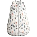 Looxii Schlafsack Baby Winter 3.0 Tog Baumwolle 0-6 Monate Baby Schlafsack Warm Weich Baby Winterschlafsack Neugeborene für Jungen Mädchen Winterwald