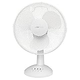 Clatronic® Ventilator mit Schwenkfunktion | Ventilator leise 3 Stufen | Ø 30 cm | Tischventilator 40W | Fan | Tischventilator sehr leise | VL 3602 weiß