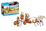 PLAYMOBIL Asterix 71543 Römischer Streitwagen, Reise durch das Land, inklusive Abnehmbarer Helme, Armreifen und Umhang, detailreiches Spielzeug für Kinder ab 5 Jahren