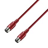 Adam Hall Cables 3 STAR MIDI 0150 RED Midikabel 5-Pol | 1.5 m