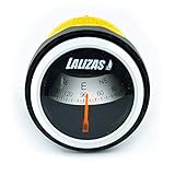 wellenshop LALIZAS Kompass Einbaukompass Bootskompass Kunststoff 10° Skalierung Beleuchtet Weiß 12 V Beleuchtung Grün