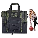-Tasche | -Tragetasche für 1 Ball | Bowling-Tragetasche | Multifunktionale Handtasche mit gepolstertem Innenfutter, verstellbarem Gürtel, passend für , Schuhe