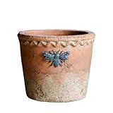 ATREDESES Blumentöpfe Retro Old Red Pottery Flower Pot Pastoral Garden Oval Blumentopf Tontopf Indoor Töpfe für Pflanzen