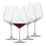 SCHOTT ZWIESEL Burgunder Rotweinglas Tulip (4er-Set), bauchige Burgundergläser für Rotwein, spülmaschinenfeste Tritan-Kristallgläser, Made in Germany (Art.-Nr. 123608)