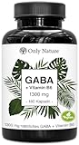NEU: GABA Kapseln hochdosiert – 180 vegane Kapseln – 1300 mg natürliches GABA Pulver + Vitamin B6 für Entspannung, Stressabbau & besseren Schlaf – Made in Germany & laborgeprüft