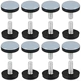 16 Stück Möbelgleiter, Teflongleiter M6 23mm Teflon Gleiter für Stühle Verstellbare Stuhlgleiter zum Schrauben für Stuhl Tisch Sofa