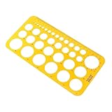 Angoily Geometrische Zeichenschablone aus Messlineal für Kreise und Geometrische Formen für Schule Architektur und Kunstdesign Transparent mit Klarer