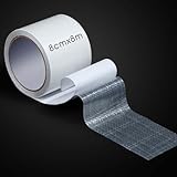 Sinmoe PE Planenband mit Hoher Klebekraft Wasserdicht LKW Planen Reparaturset Zelt Flicken Reparatur Klebeband für LKW Gewebeplane Planen Flicken(Transparente,8cm x 8m)