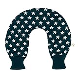 Premium Wärmflasche PVC für Nacken und Schulter, Nackenwärmflasche, hochwertiger Strick Bezug mit Sternchen, 2 Liter, neues Modell (Grün)