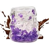 Yulokdwi Doppelwandige Kaffeebecher | Thermogläser Mit Trockenblumen | 160ml Wiederverwendbarer Becher für Heiß- und Kaltgetränke Kaffeespezialitäten Milch Saft Wasser Geburtstags- und