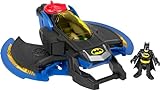 Fisher-Price Imaginext DC Super Friends Batwing - Flugzeug mit weichen Stoffflügeln, abfeuerbaren Geschossen und Power Pad, inklusive Batman-Figur und 4 Scheiben, für Kinder von 3 bis 8 Jahren, GKJ22