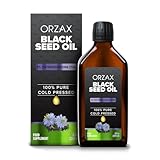 ORZAX Schwarzkümmelöl -100% kaltgepresst - 240ml - Hochdosiert - 5000 mg Schwarzkümmelöl - reich an Thymoquinon - 100% Türkisch - mühlenfrisch direkt vom Hersteller