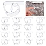 Nogeqi 12 Stück Tischklammern Transparent Kunststoff, Durchsichtig Tischdeckenklammern, Tischtuchklammern Durchsichtige Tischdecke Klemmen Plastik Tablecloth Clips für Weihnachten Hochzeit Picknick