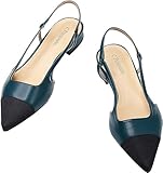 C.Paravano Slingback Flach Pumps I Slingback Pumps I Damen Slingback I Slingback Schwarz Damen I Pumps Damen I Slingback Pumps Damen I Flache Schuhe Knöchel Strap Sandalen (Größe 38, Beige)