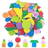 Tyqour 750 Stück Moosgummi Sticker Kinder, Bunt Moosgummi Selbstklebend Geometrische Aufkleber Schaumstoff Sticker Set zum Basteln für Kinder Schaumstoff Aufkleber für Kunsthandwerk Sammelalben DIY