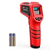 Wintact Laser-Infrarot-Thermometer-Pistole, -58°F bis 1112°F Oberflächenwärme-Temperatur-Pistole, berührungsloses Digital-Thermometer für Küche Kochen Lebensmittel, Pizza-Ofen, BBQ, Griddle (WT313D)