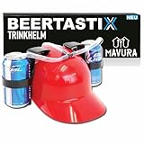 MAVURA BEERTASTIX Trinkhelm Party Bierhelm Getränkehalter Getränkehelm