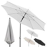 Doppler Sonnenschirm für den Garten Rethink 200cm in Hellgrau - Runder Sonnenschirm für Balkon & Terrasse - Nachhaltiger Schirm aus 100% recyceltem Polyestergewebe - Balkonsonnenschirm mit Hülle