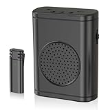 Tragbarer Sprachverstärker mit Drahtloses Lavalier Mikrofon,Blutooth Lautsprecher(10W) mit 2600mAh Lithium Batterie, Wiederaufladbares Mini Stimmverstärker für Trainer Lehrer Reiseführer Tagungen