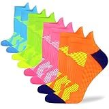 WeciBor Sneaker Kurze Socken Damen Athletische Knöchelsocken Polsterung Gepolsterte Sportsocken, 4 Paar Mehrfarbig, Größe 35-38
