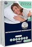 Livessa Molton Matratzenschoner - wasserdichte Molton Matratzenauflage aus 100% Baumwolle, Matratzenschutz, Inkontinenzunterlage waschbar (140x200)