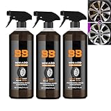 Felgenreiniger Spray, 120ml Powerful Wheel Cleaner， Felgenreinigungsspray für Autowaschfelgen, Reiniger und Bremsstaubentferner, professioneller Reifen und Felgenreiniger (3)