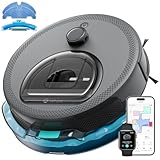 LEFANT M330 Pro Saugroboter mit Wischfunktion, 5000Pa Saugroboter, Staubsaugerroboter mit 190° PSD Hindernisvermeidung, 150Min, Staubsauger Roboter mit WiFi/Alexa/APP, Ideal für Tierhaare, Grau