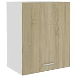 qohoio Hängeschrank Wandschrank HäNgend KüChenoberschräNke HäNgeschräNke Sonoma-Eiche 50x31x60 cm Holzwerkstoff