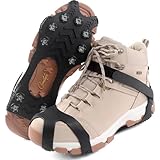 Ceestyle Steigeisen für Bergschuhe mit 11 Zähne Verdickte Schuhkrallen aus Edelstahl Anti-Rutsch Schuhspikes für Wandern Trail Running Trekking Winter Outdoor