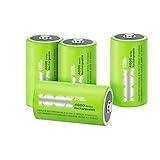 100% PeakPower Akku D, 4 Stück LR20 Akkus NiMH, D Akku-Batterien mit LSD Technologie, Ready2Use, bereits vorgeladen, Typ Monozelle HR20 wiederaufladbar, Kapazität 4000mAh, 1,2V