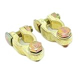 Batterieklemmen Massiv 12V 24V Typ STBK3 Autobatterie Solarbatterie Batterie Polklemmen Batteriepolklemmen für Ringösen Plus Minus Set (1 Paar)