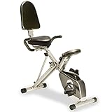 EXERPEUTIC 400XL Klappbarer Liege-Heimtrainer/Recumbent Bike mit Pulsmessung, Schwarzgrau, One Size