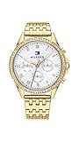 Tommy Hilfiger Multi Zifferblatt Quarz Uhr für Damen mit Gelbgoldfarbenes Edelstahlarmband - 1782142