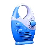 OSALADI Wasserdichtes Bad Radio Tragbarer Radiolautsprecher Für Dusche Mit Abdeckung Automatischer Suchfunktion Klarem Klang Und Starkem Signal Geeignet Für Bad Küche Oder Außenbereich EIN