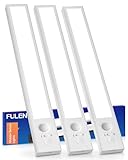 FULEN LED Schrankbeleuchtung mit Bewegungsmelder für den Innenbereich, LED Leiste Batterie USB Wiederaufladbar, Kabelloses Nachtlicht für Unterbauleuchten Küche, Schranklicht, 3 Stück,Weiß