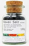 Hawaii Salz Schwarz, Black Lava Salz 160g Glas