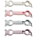 Healeved Vier in Eins Flaschenöffner Satz Rutschfester Edelstahl Korkenzieher mit Bärenform Kompakter Multifunktionaler Bier und Glasöffner für Camping und Party