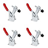 4 Stück Kniehebelspanner Schnellspanner,GH-201-B Toggle Clamp,90Kg Fassungsvermögen,Spannklemme Waagrechtspanner,Haltekraft Waagrechtspanner,für Maschinen,Holzbearbeitung,Schweißen