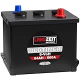 LANGZEIT Oldtimer Batterie 6V 84Ah Autobatterie Starterbatterie 6-Volt