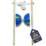 BEST SPORTING Diabolo Set I hochwertgies Diabolo-Jonglierset I Jonglierspiel in blau & grün I Diabolo Jonglier-Set für Kinder & Erwachsene I Diabolo-Spiel zum Jonglieren Lernen