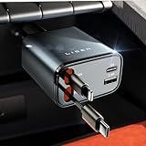 LISEN Zigarettenanzünder USB C Auto zubehör 69W Auto Ladegerät Retractable ladekabel Auto 12V USB Adapte Schnellladegerät KFZ Ladegerät für iPhone 16 15 14 13 Pro Max iPad Samsung Pixel